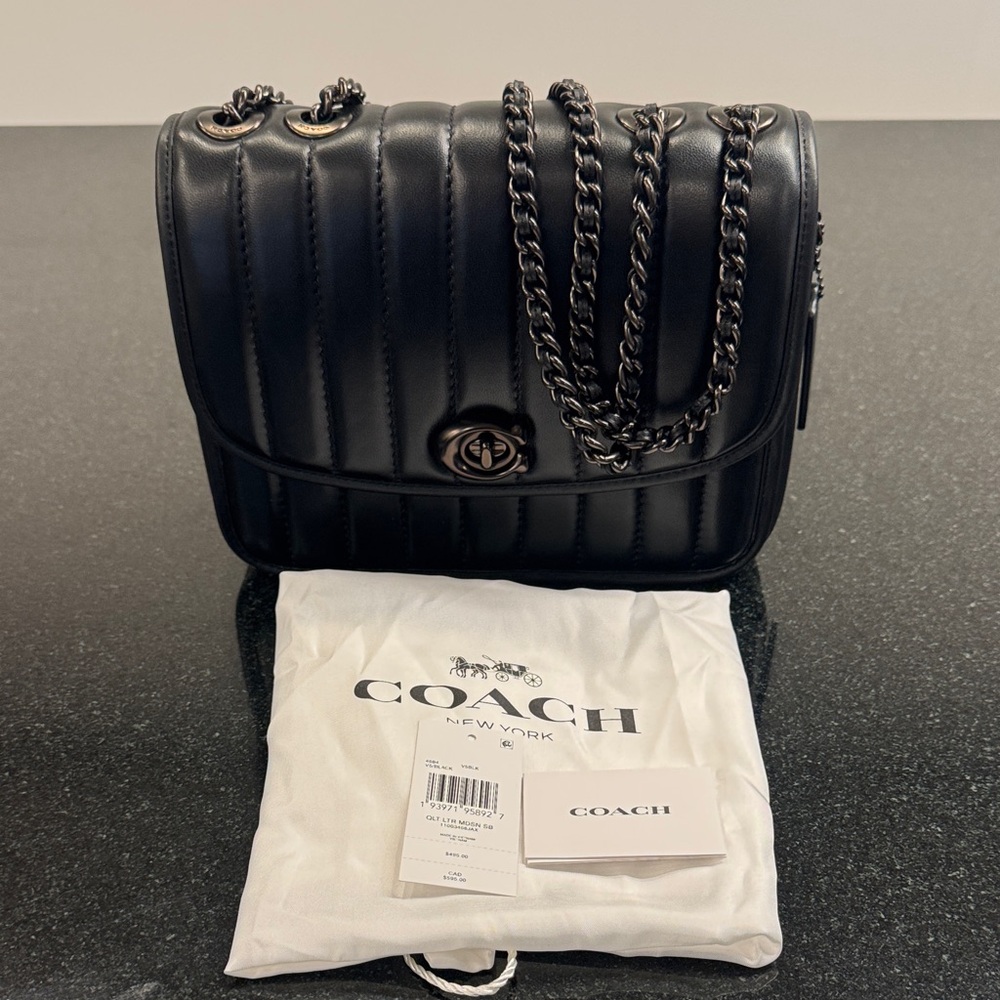 Coach Madison Black Quilted Shoulder Bag